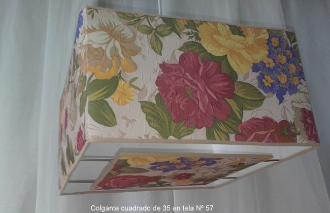 Colgante cuadrado tela Nº57