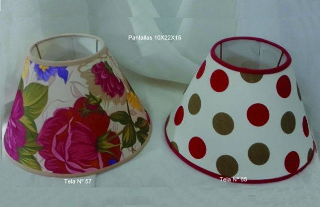 Pantallas velador estampadas